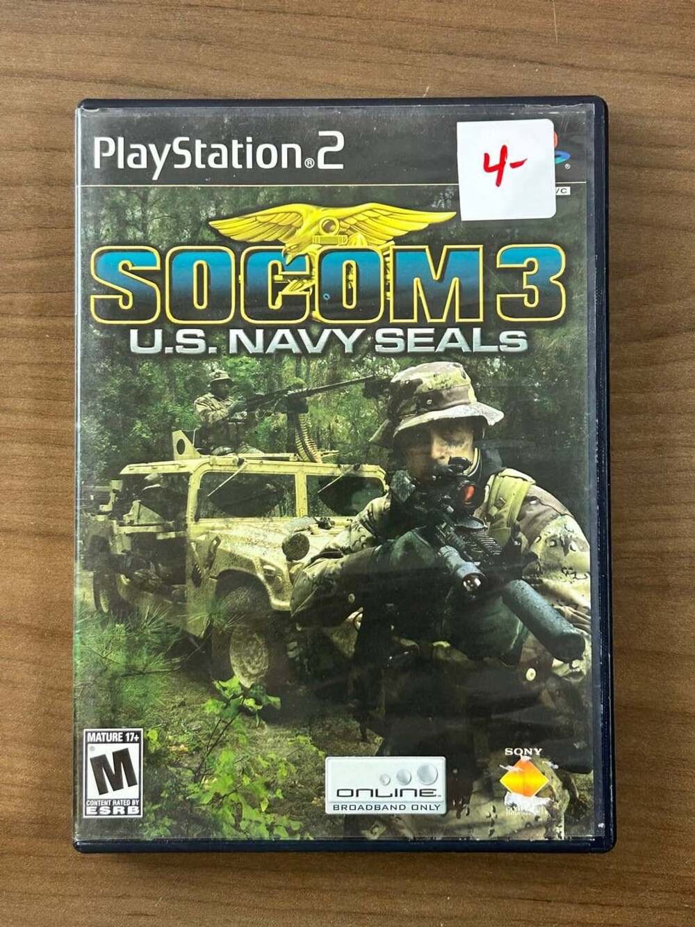 SOCOM 3 U.S. Navy SEALs PS2 PlayStation 2 2005 Sony Disc Case Manual CIB